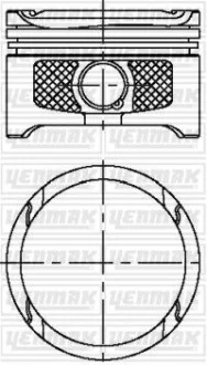 YENMAK Поршень с кольцами і пальцем (размер отв. 76,51/STD) VW GOLF 1.6 16v (4цл.) (BCB) для Yenmak 31-04315-000 фото товару