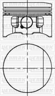 YENMAK VW Поршень с кольцами і пальцем (размер отв. 81,01 / STD) Golf, Passat 1.8 96-, AUDI A4/A6 (4ц) (ADR, AGN, APT, ARG 125 PS) для Yenmak 31-04336-000 фото товару