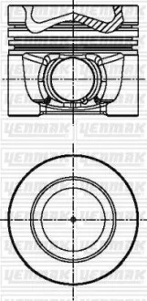 YENMAK Поршень с кольцами і пальцем (размер отв. 81.01/STD) VW T-V/VI, Amarok, Golf V/VI/Plus, 2.0TDI 05-, AUDI, SKODA, (CBBB) для Yenmak 31-04341-000 фото товару