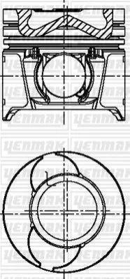 <strong>YENMAK Поршень с кольцами і пальцем (размер отв. 65.50/STD) DB Smart 0.8 (OM 660.950 / OM 660 DE 8LA / OM 660.950 / OM 660 D…) Yenmak 31-04675-000 (фото 1)</strong>