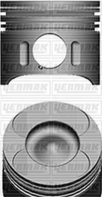 <strong>YENMAK Поршень с кольцами і пальцем (размер отв. 88.009 / STD) (OM 646.966) Yenmak 31-04683-000 (фото 1)</strong>