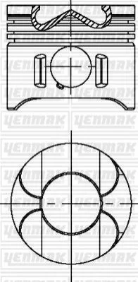 <strong>YENMAK Поршень с кольцами і пальцем (размер отв. 88 / STD) DB Sprinter 413CDI (4-6цл.) (OM 646 951/961/962/963/982/983 OM 647 961/981 OM 6…) Yenmak 31-04697-000 (фото 1)</strong>
