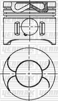 <strong>YENMAK Поршень с кольцами і пальцем (размер отв. 88.01 / STD) DB W202/W210/W211 200-320CDI (OM611 DE22 LA OM612 DE27 LA OM613) Yenmak 31-04718-000 (фото 1)</strong>