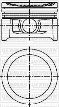 <strong>YENMAK Поршень с кольцами і пальцем (размер отв. 63.50/STD) DM Smart 0.7 98- (M 160 E6AL B03 / B04 / B05) Yenmak 31-04720-000 (фото 1)</strong>