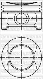 YENMAK Поршень з кільцями і пальцем (размер отв. 83 / STD) CITROEN Xsantia/Xsara 1.8i, PEUGEOT 306/406 1,8і (XU7 JP 4, LFY) для Yenmak 31-04924-000 фото товару