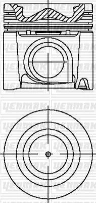 <strong>YENMAK Поршень с кольцами і пальцем FIAT DUCATO 2.3 JTD 11- (размер отв. 88 / STD) (F1AE3481E) Yenmak 31-04979-000 (фото 1)</strong>