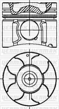 <strong>YENMAK OPEL Поршень с кольцами і пальцем (размер отв. 79,0/STD) Astra H, Combo, Meriva, 1.7CDTI 03- Yenmak 39-04233-000 (фото 1)</strong>
