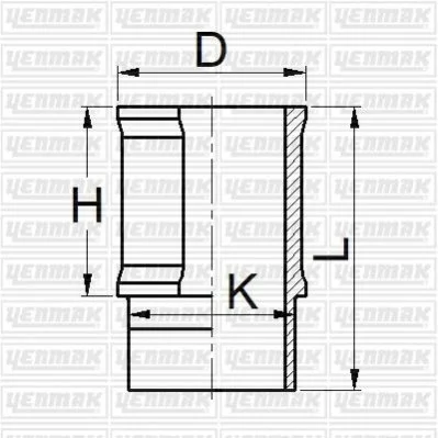 <strong>YENMAK Робоча втулка циліндра CITROEN 1.4 (размер отв. 75 / STD)(205 GR-405-309-306) Yenmak 51-05873-000 (фото 1)</strong>