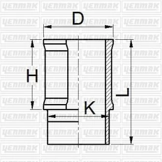 YENMAK Робоча втулка циліндра CITROEN 1.4 (размер отв. 75 / STD)(205 GR-405-309-306) для Yenmak 51-05873-000 фото товару