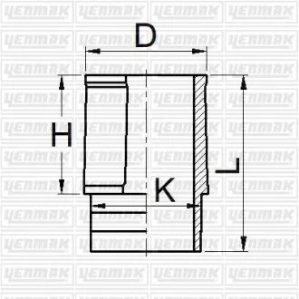 YENMAK Гильза цилиндра (размер отв. 83 / STD) CITROEN Berlingo 1.8 (4цл.) (205-309-405B) для Yenmak 51-05881-000 фото товару