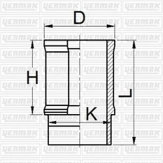 YENMAK Гильза цилиндра (размер отв. 75.80/ STD)(R 19-ClIo 1,4) для Yenmak 51-05910-000 фото товару