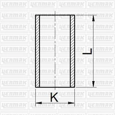 <strong>YENMAK Гильза цилиндра (размер отв. 91.1 / STD) (L-300/H100) дизель Yenmak 51-65661-000 (фото 1)</strong>