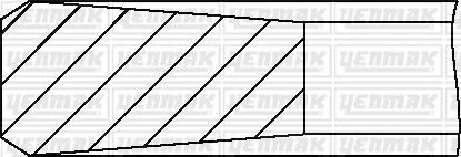 YENMAK Комплект поршневих кілець (84,00/STD) (3,0/2,0/3,0) BMW E87 118d, E90 338d для BMW Yenmak 91-09629-000 фото товару
