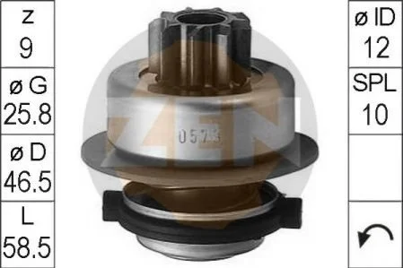 Бендікс стартера для Volkswagen ZEN ZN0579 фото товару