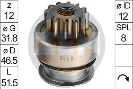 Бендікс стартера для ZEN ZN0806 фото товару