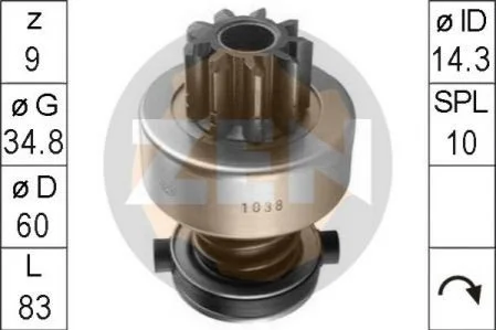 Бендікс стартера для ZEN ZN1038 фото товару