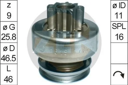 Бендікс стартера для ZEN ZN1619 фото товару