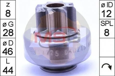 Бендікс стартера для ZEN ZN1775 фото товару