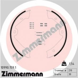 Колодки гальмівні барабанні к-кт для Volkswagen, Porsche ZIMMERMANN 109901591 фото товару