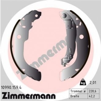 Колодки тормозные барабанные к-кт ZIMMERMANN 109901594 фото товара