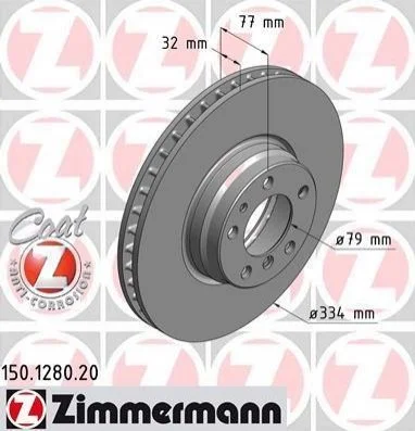 <strong>Диск гальмівний ZIMMERMANN 150.1280.20 (фото 1)</strong>