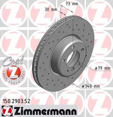 <strong>Диск гальмівний SPORT Z ZIMMERMANN 150290352 (фото 1)</strong>