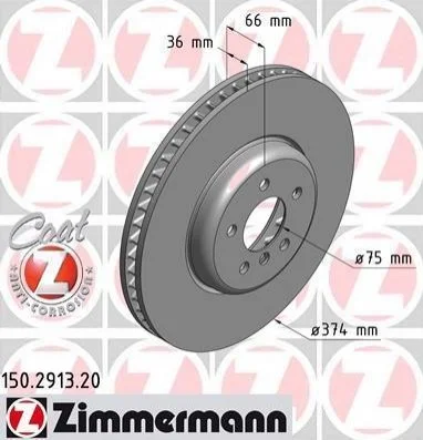 <strong>Диск гальмівний ZIMMERMANN 150.2913.20 (фото 1)</strong>