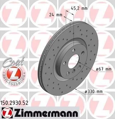 <strong>Диск тормозной SPORT Z ZIMMERMANN 150293052 (фото 1)</strong>