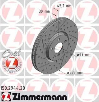 Диск гальмівний для Mini ZIMMERMANN 150.2944.20 фото товару