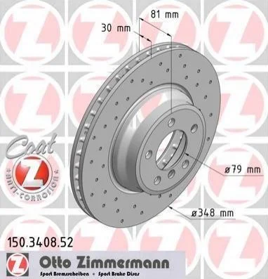 <strong>Диск гальмівний SPORT Z ZIMMERMANN 150.3408.52 (фото 1)</strong>