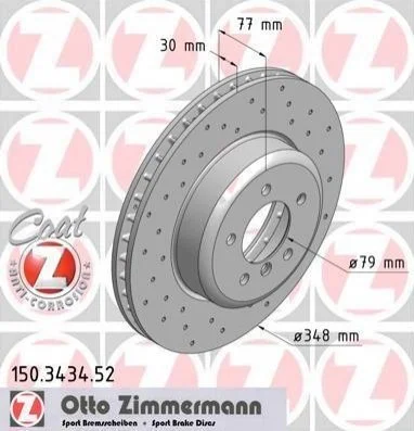 <strong>Диск гальмівний ZIMMERMANN 150.3434.52 (фото 1)</strong>