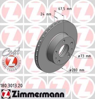 Диск гальмівний ZIMMERMANN 180.3013.20 фото товара