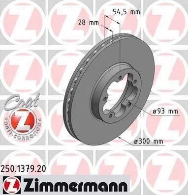 <strong>Диск гальмівний ZIMMERMANN 250.1379.20 (фото 1)</strong>