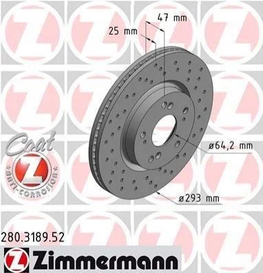 <strong>Диск гальмівний ZIMMERMANN 280.3189.52 (фото 1)</strong>