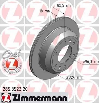 <strong>Диск гальмівний ZIMMERMANN 285.3523.20 (фото 1)</strong>