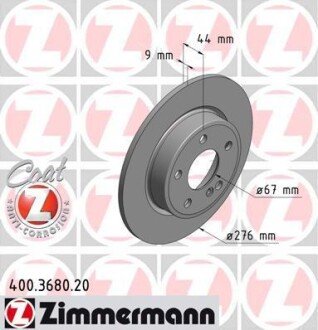 Диск гальмівний ZIMMERMANN 400.3680.20 фото товару