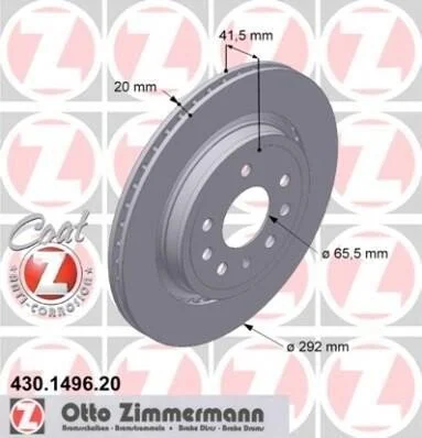 <strong>Диск гальмівний Coat Z GENERAL MOTORS ZIMMERMANN 430149620 (фото 1)</strong>