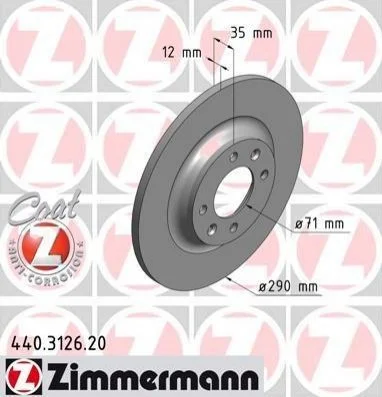 <strong>Диск гальмівний ZIMMERMANN 440.3126.20 (фото 1)</strong>