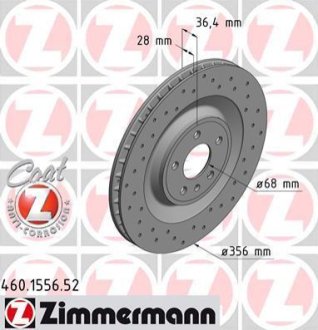 Диск гальмівний SPORT Z ZIMMERMANN 460155652 фото товара