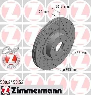 <strong>Диск гальмівний SPORT Z ZIMMERMANN 530.2458.52 (фото 1)</strong>