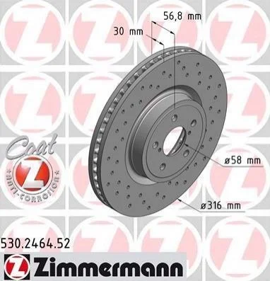 <strong>Диск гальмівний ZIMMERMANN 530.2464.52 (фото 1)</strong>