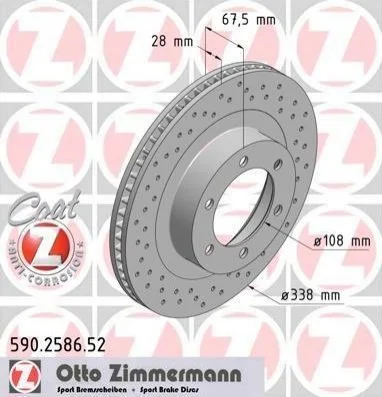 <strong>Диск гальмівний ZIMMERMANN 590.2586.52 (фото 1)</strong>